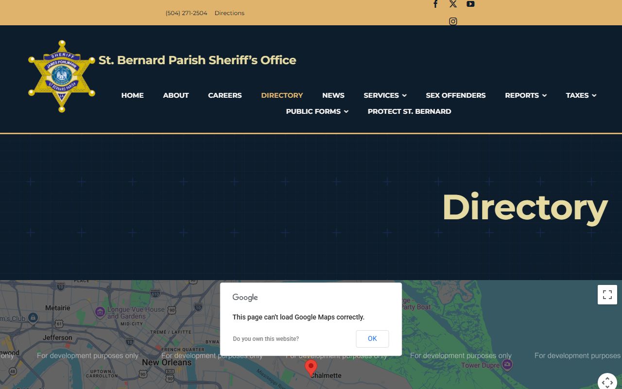 St. Bernard Parish traffic court records sheriff directory traffic contacts
